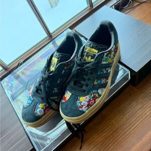 Adidas Kids Black Floral Sneakers
